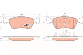Brake Pad Set, Disc Brake GDB3163 - TRW