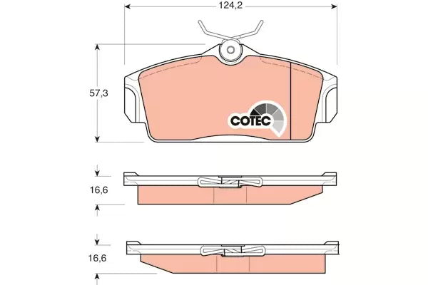 Brake Pad Set, Disc Brake GDB3168DT - TRW