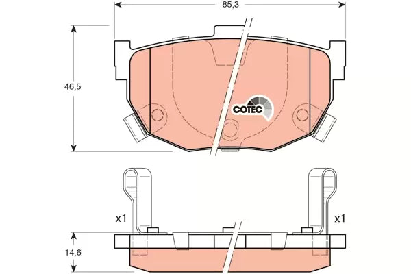 Brake Pad Set, Disc Brake GDB3170 - TRW