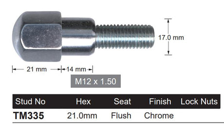 One Piece Stud TM335 - Nice Products | Universal Auto Spares
