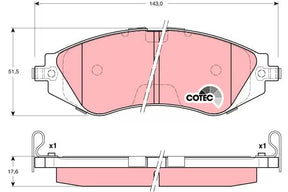 Brake Pad Set, Disc Brake GDB3171 - TRW