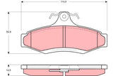 Brake Pad Set, Disc Brake GDB3172DT - TRW