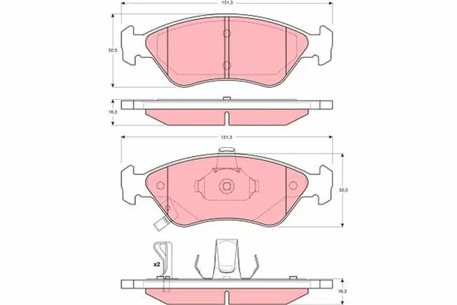Brake Pad Set, Disc Brake GDB3173 - TRW