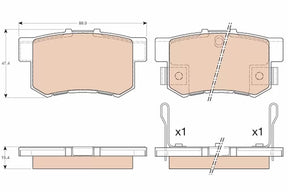 Brake Pad Set, Disc Brake GDB317 - TRW