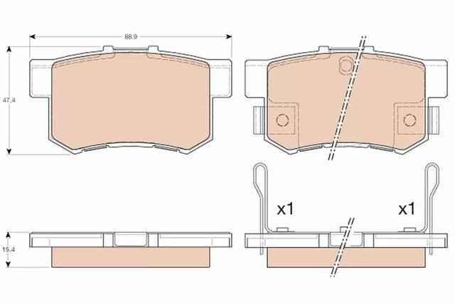 Brake Pad Set, Disc Brake GDB317 - TRW