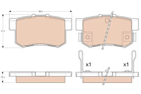 Brake Pad Set, Disc Brake GDB3175 - TRW