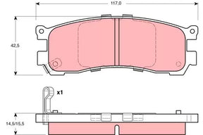Brake Pad Set, Disc Brake GDB3179 - TRW