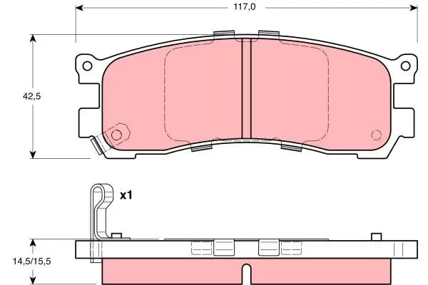 Brake Pad Set, Disc Brake GDB3179DT - TRW
