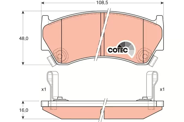 Brake Pad Set, Disc Brake GDB8180DT - TRW