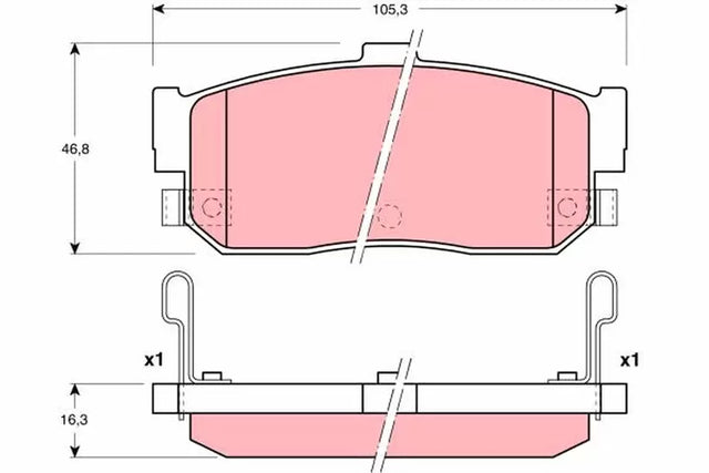 Brake Pad Set, Disc Brake GDB318 - TRW