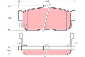 Brake Pad Set, Disc Brake GDB3181DT - TRW