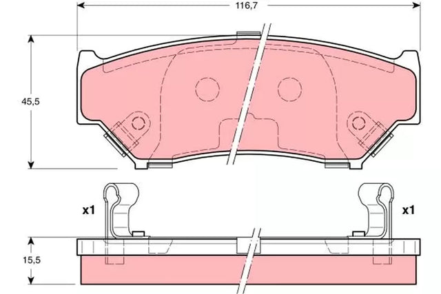 Brake Pad Set, Disc Brake GDB3182 - TRW