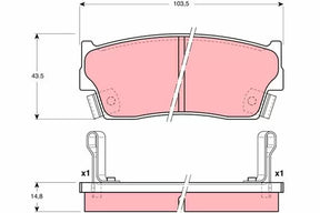 Brake Pad Set, Disc Brake GDB3183 - TRW