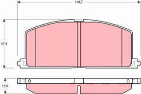 Brake Pad Set, Disc Brake GDB3184 - TRW