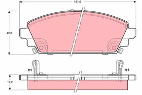 Brake Pad Set, Disc Brake GDB3189 - TRW
