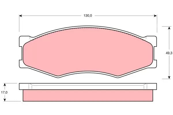 Brake Pad Set, Disc Brake GDB318UT - TRW