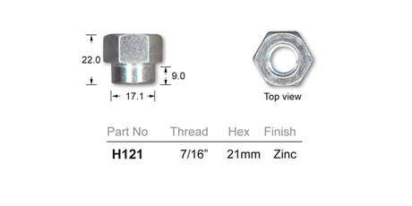 Wheel Nut H121 - Nice Products | Universal Auto Spares