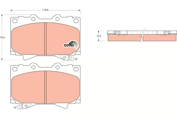 Brake Pad Set, Disc Brake GDB3197 - TRW