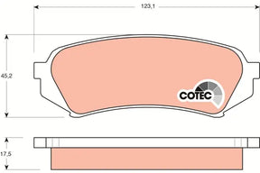 Brake Pad Set, Disc Brake GDB3198 - TRW