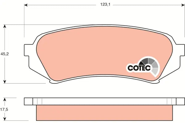 Brake Pad Set, Disc Brake GDB3398DT - TRW