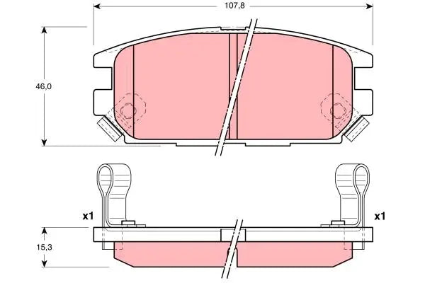 Brake Pad Set, Disc Brake GDB3199DT - TRW