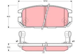 Brake Pad Set, Disc Brake GDB3199DT - TRW