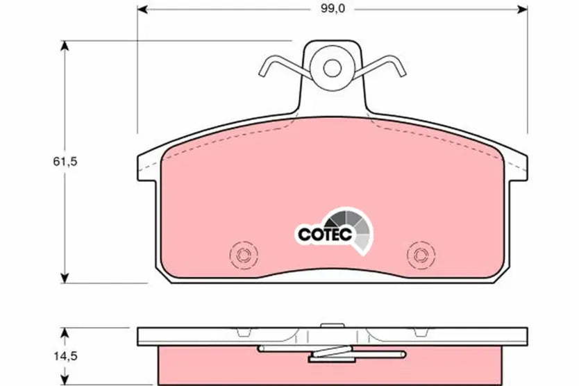 Brake Pad Set, Disc Brake GDB3202 - TRW