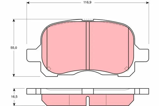 Brake Pad Set, Disc Brake GDB3204 - TRW