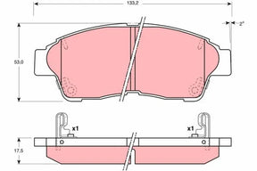 Brake Pad Set, Disc Brake GDB3207 - TRW