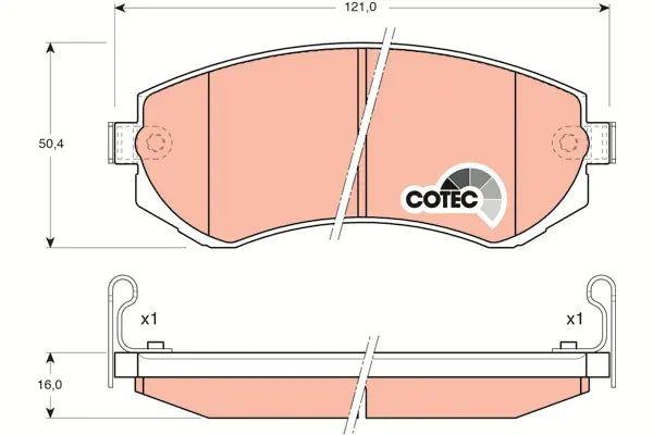 Brake Pad Set, Disc Brake GDB3208DT - TRW