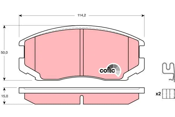 Brake Pad Set, Disc Brake GDB3214 - TRW