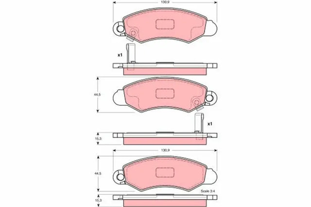 Brake Pad Set, Disc Brake GDB3215 - TRW