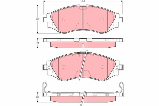 Brake Pad Set, Disc Brake GDB3216 - TRW