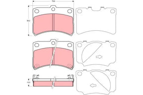Brake Pad Set, Disc Brake GDB3219DT - TRW