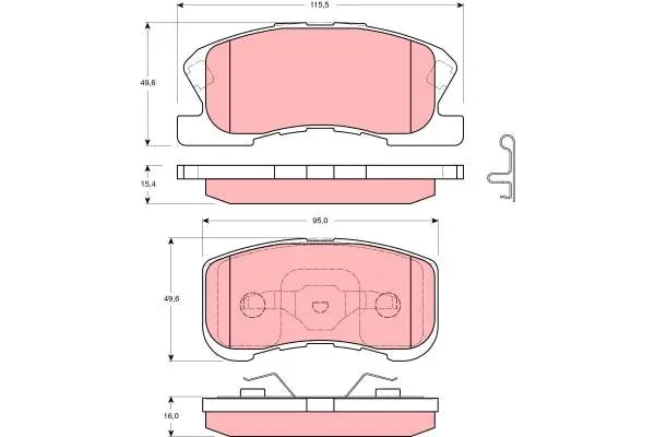 Brake Pad Set, Disc Brake GDB3220 - TRW