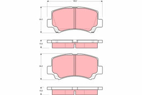 Brake Pad Set, Disc Brake GDB3221 - TRW