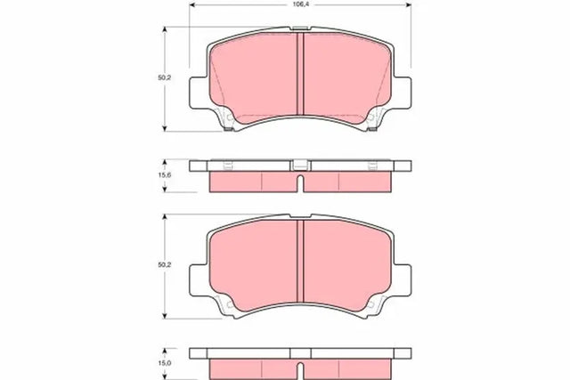 Brake Pad Set, Disc Brake GDB3221 - TRW