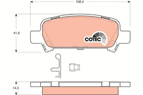 Brake Pad Set, Disc Brake GDB3223DT - TRW