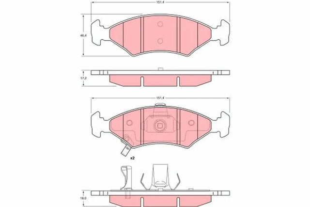 Brake Pad Set, Disc Brake GDB3224 - TRW