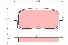 Brake Pad Set, Disc Brake GDB3225 - TRW