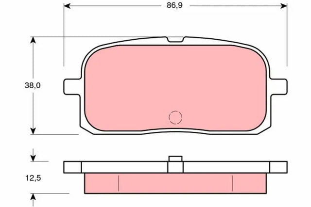 Brake Pad Set, Disc Brake GDB3225 - TRW