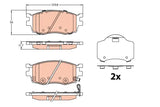 Brake Pad Set, Disc Brake GDB3226DT - TRW