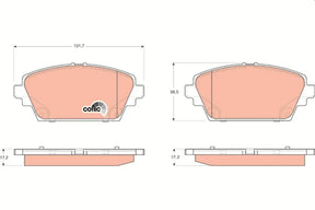 Brake Pad Set, Disc Brake GDB3227 - TRW