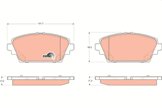Brake Pad Set, Disc Brake GDB3227 - TRW