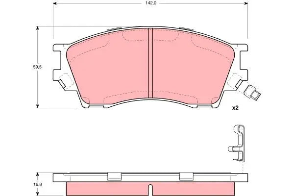 Brake Pad Set, Disc Brake GDB3230 - TRW