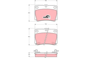 Brake Pad Set, Disc Brake GDB3239 - TRW