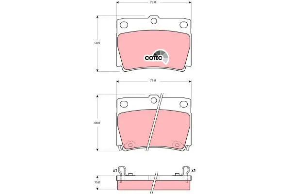 Brake Pad Set, Disc Brake GDB3239 - TRW