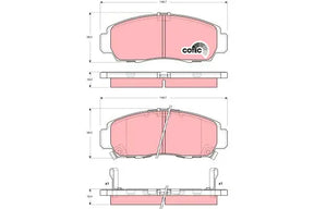 Brake Pad Set, Disc Brake GDB3240 - TRW