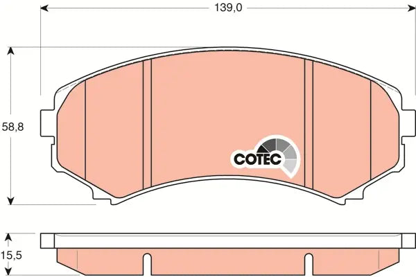 Brake Pad Set, Disc Brake GDB3246 - TRW