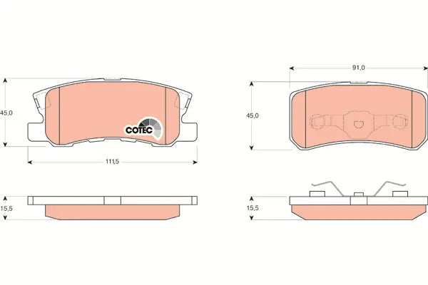Brake Pad Set, Disc Brake GDB3247 - TRW
